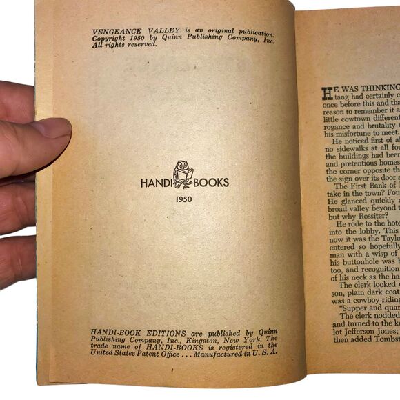 1950 Vengeance Valley by Paul Evan Lehman Western Pulp Fiction Classic - Picture 6 of 10